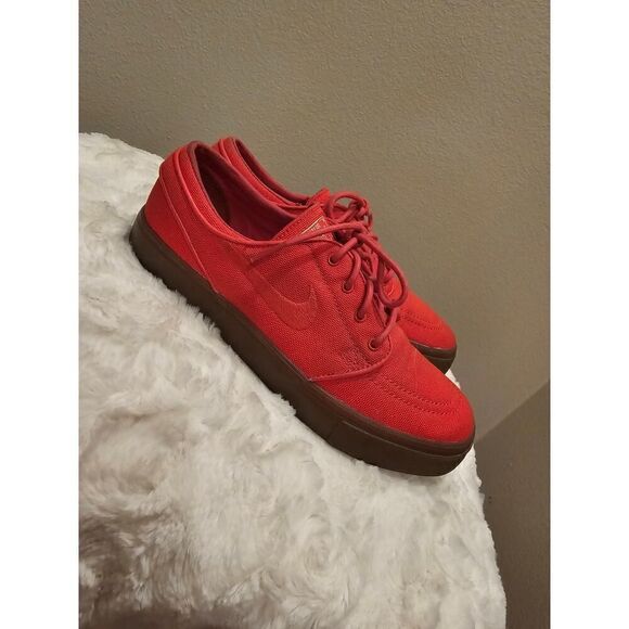 Nike Zoom Stefan Janoski Red Canvas Sneakers Size 6 - Picture 4 of 12